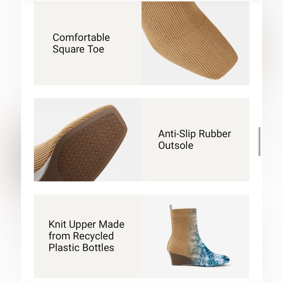 Vivaia Boots Comfy Fabric Tan Zip Up 8 - Picture 12 of 13